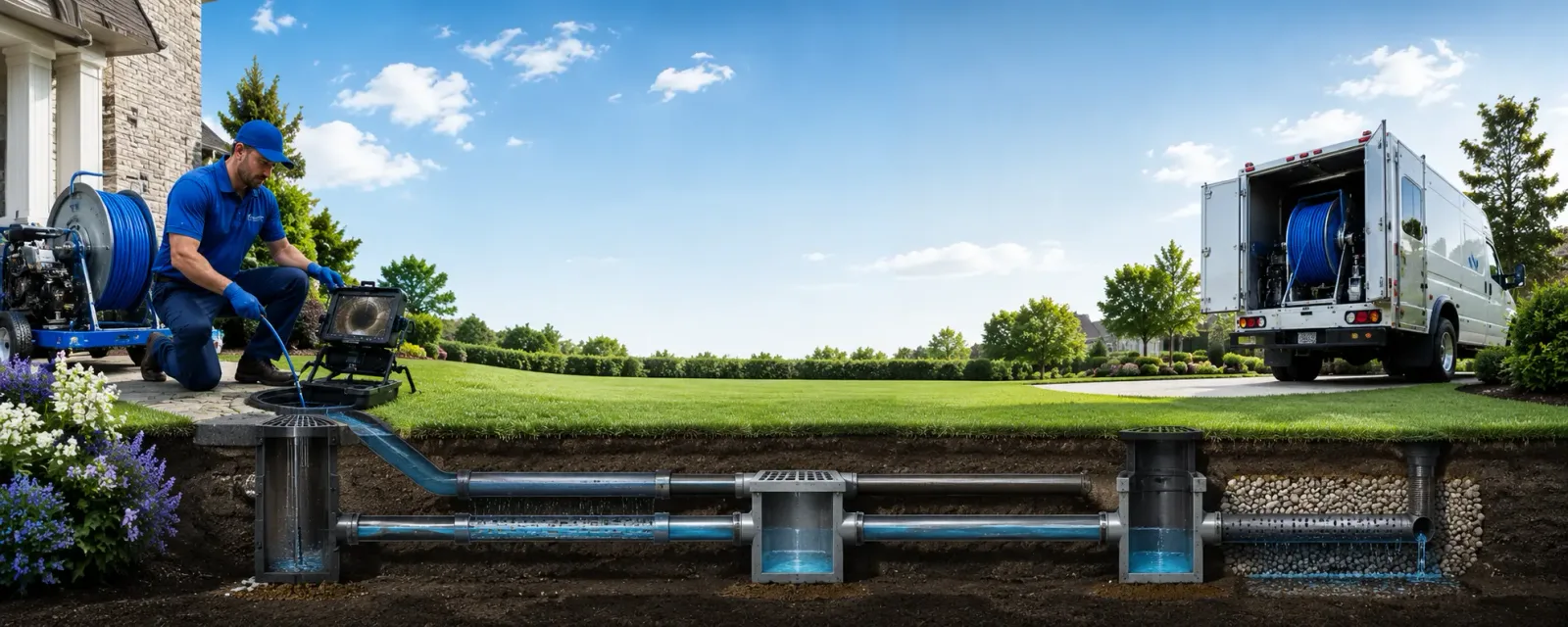 Outdoor drain cleaning information for New Rockford, ND